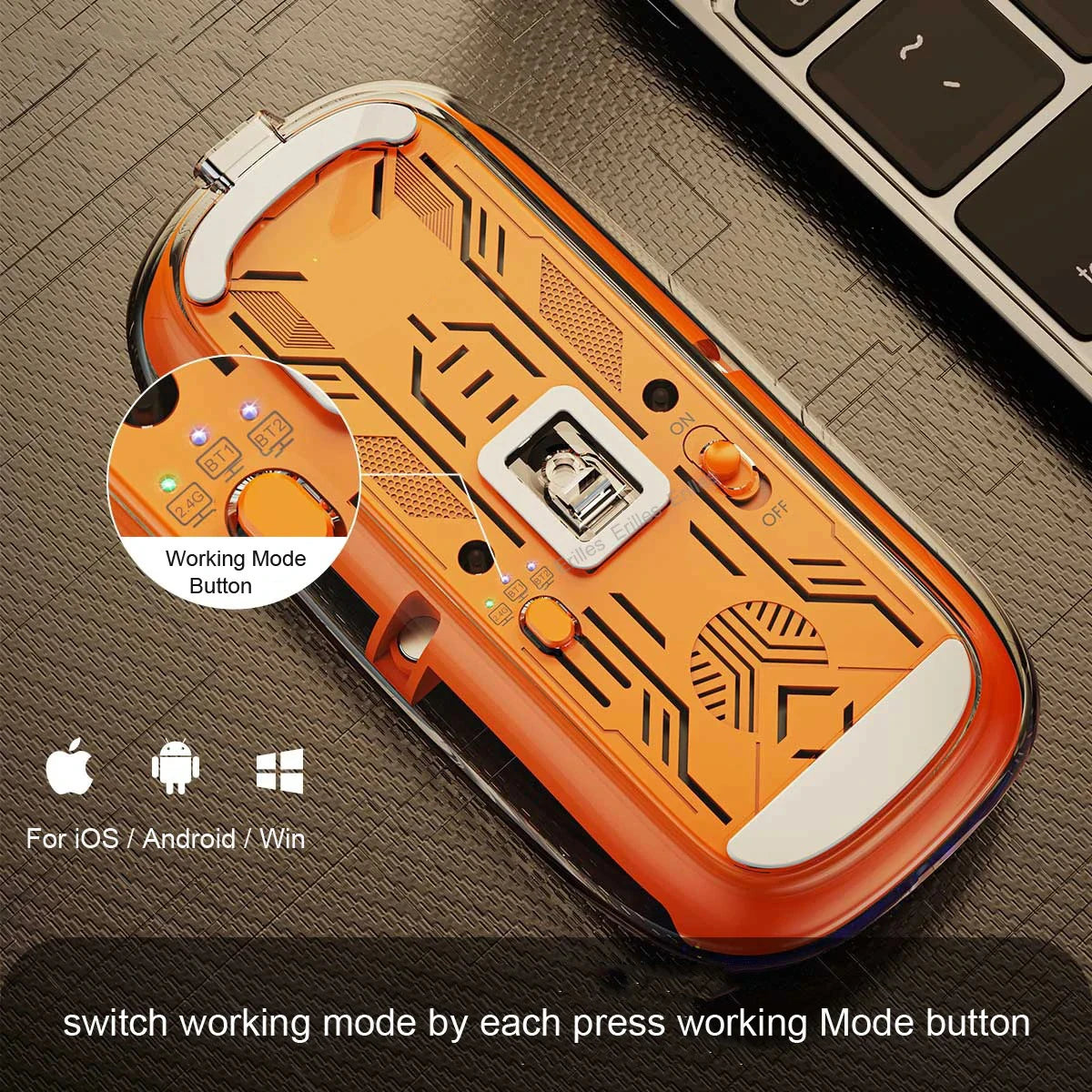 Triple Mode Silent Wireless Mouse