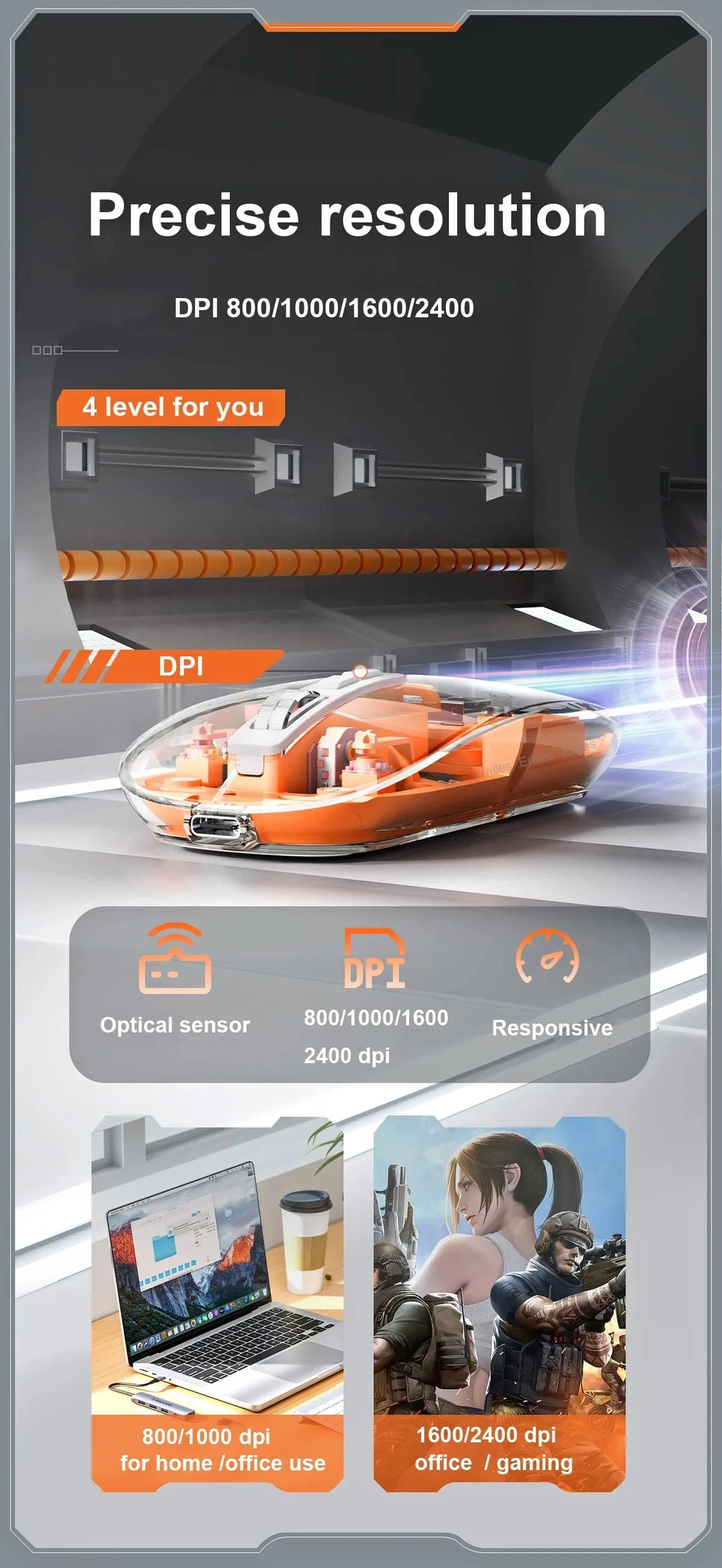 Triple Mode Silent Wireless Mouse