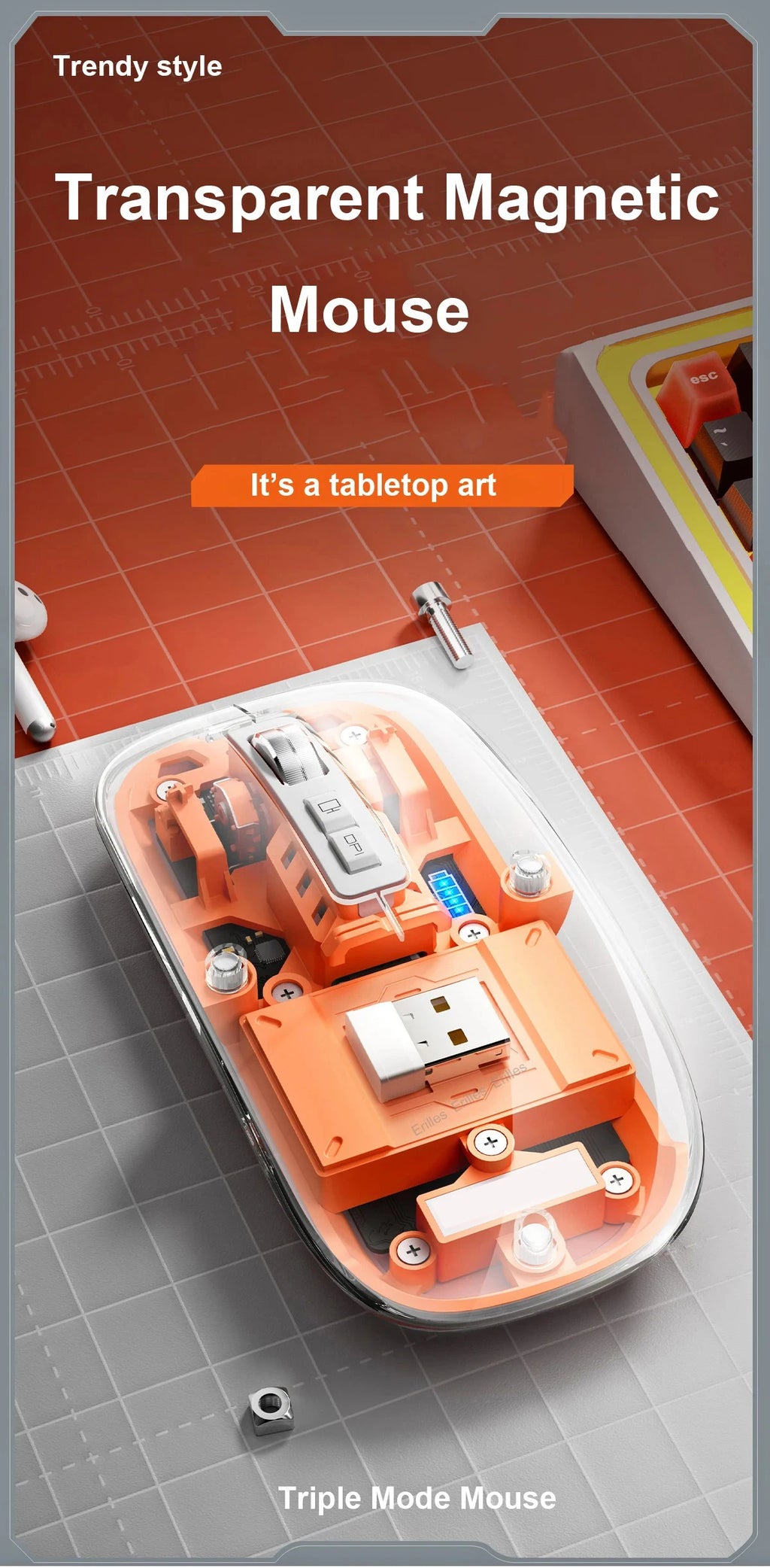 Triple Mode Silent Wireless Mouse