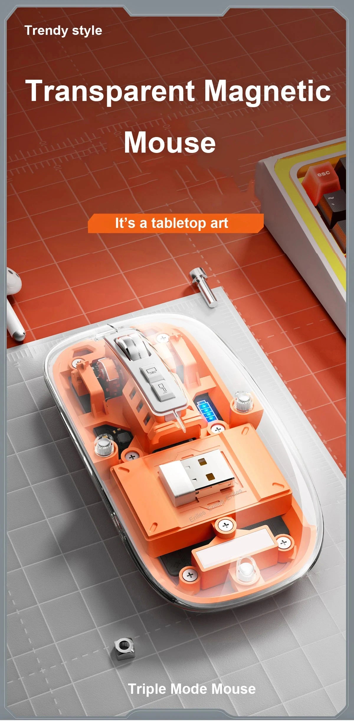 Triple Mode Silent Wireless Mouse