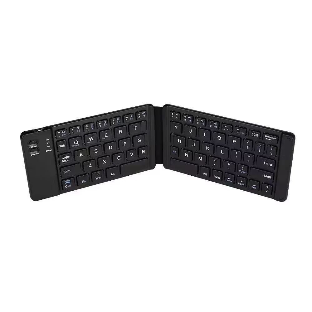 Ultra-Slim Folding Keyboard - Precision Bluetooth with Integrated Touchpad